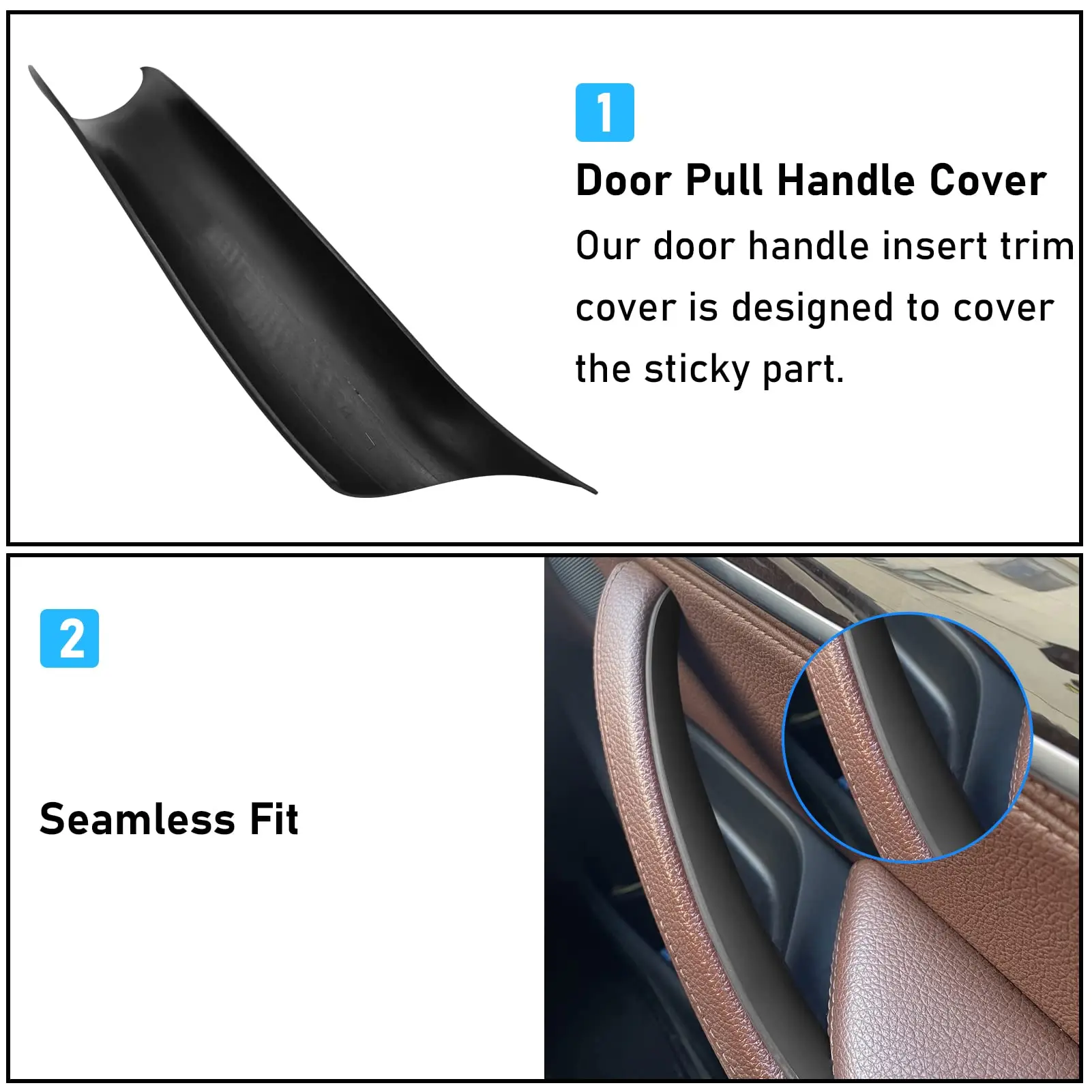 X5 F15/X6 F16 도어 핸들 커버 3Pcs 도어 풀 핸들 커버 BMW X5 F15 2014-2018 X6 F16 2015-2018년식용 썸네일 4