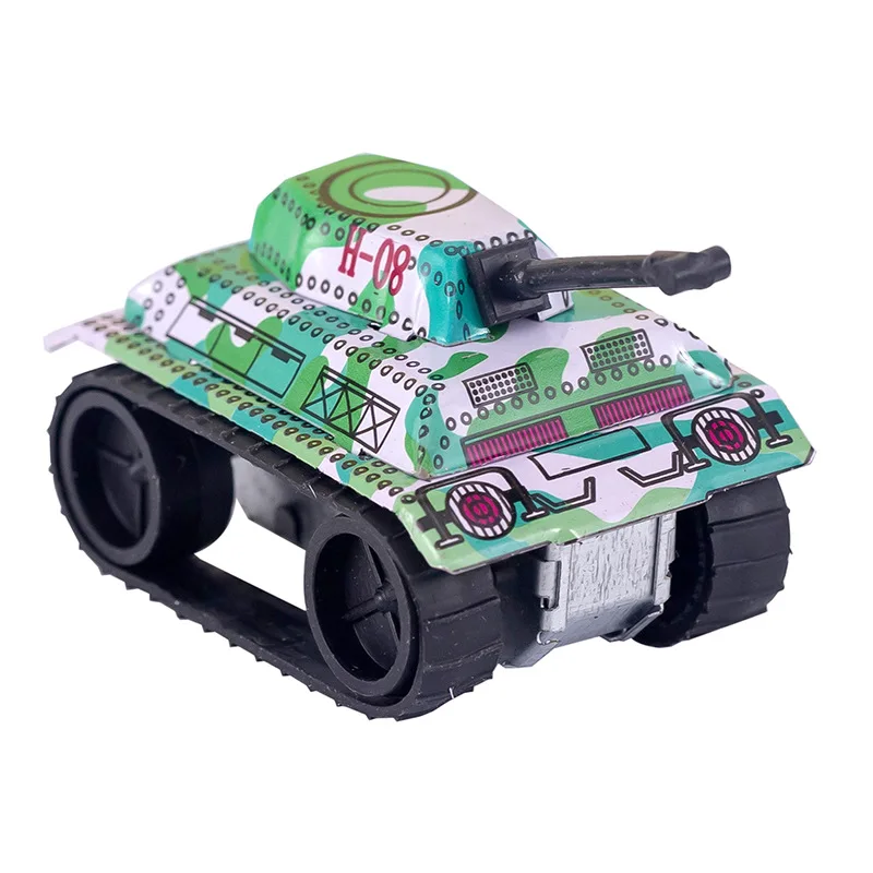 Chain Winding Iron Tank Baby Children's Puzzle Toy Kindergarten Metal Car Toy Prize Small Gift