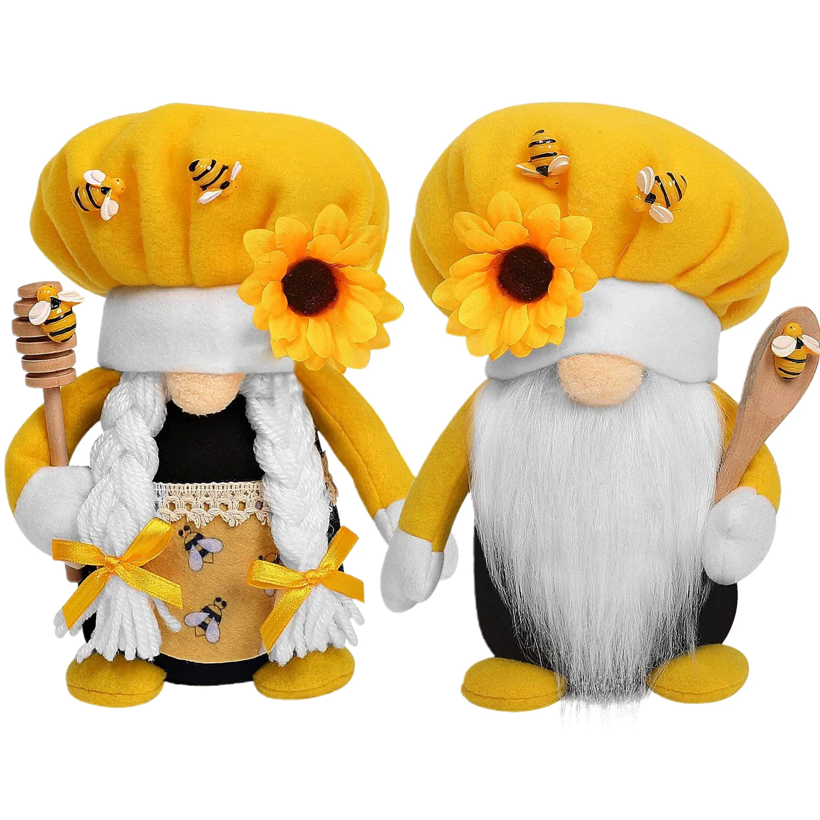 لعبة النحل جنوم القطيفة الناعمة المصنوعة يدويًا لتزيين نحل الربيع على شكل جان هدايا احتفالية