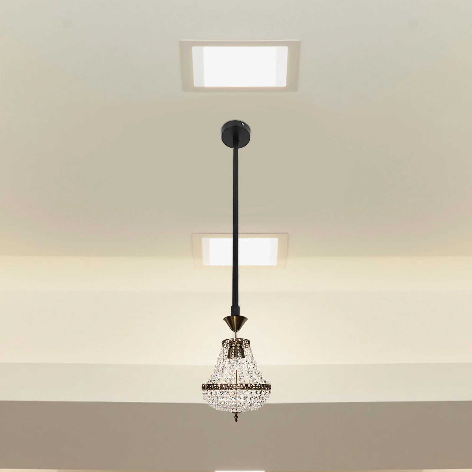 

1 set 1 Set Adjustable Led Track Light Extension Rod Telescopic Ceiling Fixture Downrod For Home Commercial Bar Pendant Lamp