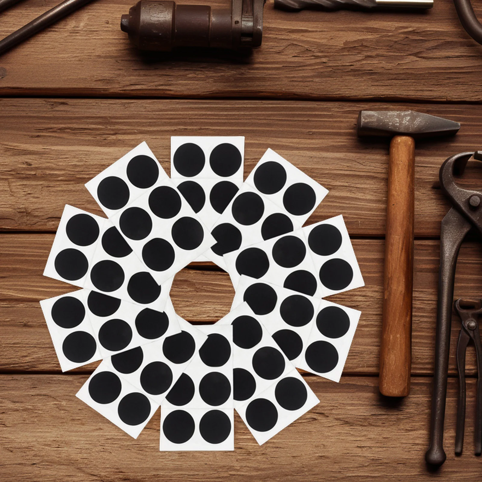 

60 Pcs Bicycle Tire Repair Tool Self Adhesive Tube Patch Kit Bike Patches for Tubes Tools Longlasting Durability