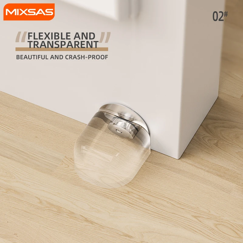 

MIXASA Recommended Self Adhesive Door Stopper Anti-collision Silicone Cabinet Door Stop Buffer for Home Protect Wall Furniture