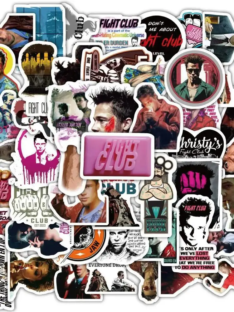 AliExpress Disney 10/30/60PCS Fight Club Stickers FOX Movie Decals Scarapbook Luggage Laptop Phone Guitar Bike Skateboard Sticker Decoration Toy