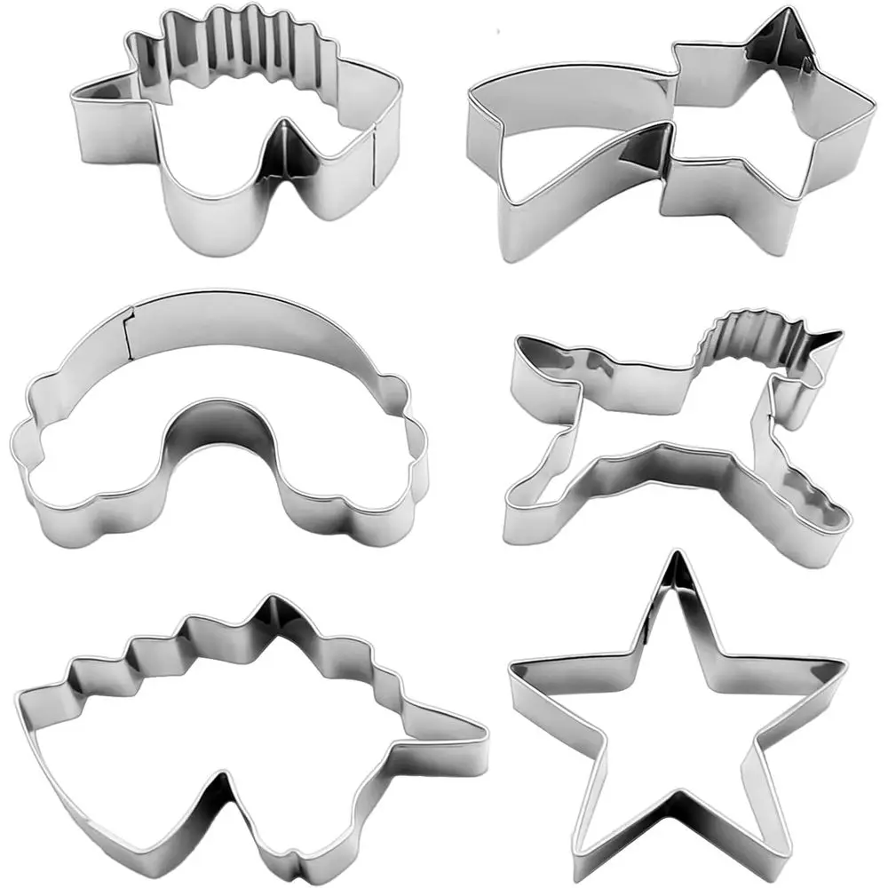 6PCS Cookie Cutters Set, Cookie Molds for Kids, Rainbow, Stars Cookie Cutters for Wedding Birthday Halloween Christmas Party — купить у AliExpress WW