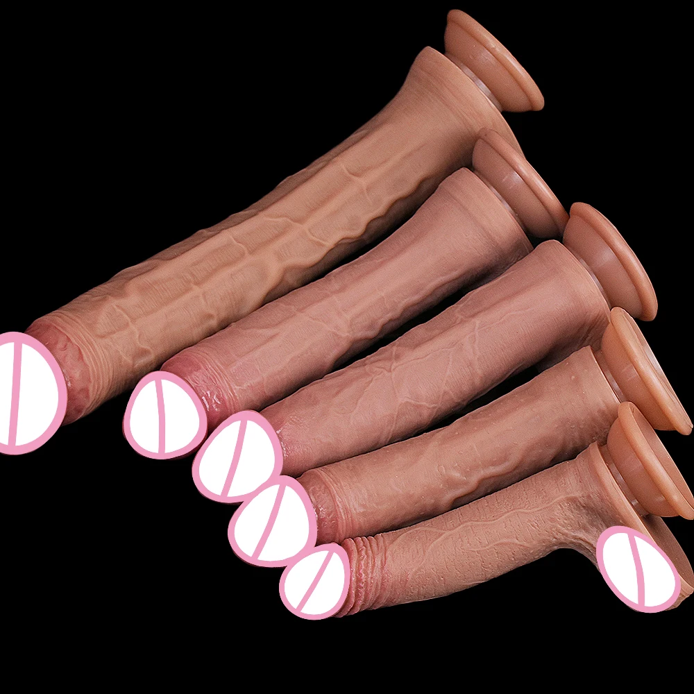 Cheap 5 Sizes Silicone Big Dildo Realistic Skin Feel Fake Penis Soft Small Cock Woman Man Masturbation Suction Cup Anal Sex Toys view 2