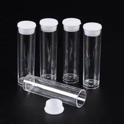 200pcs 3ml Clear Tube Plastic Jewelry Bead Container Jars with Lid for Jewelry Storage Packaging 15mm wide 55mm long