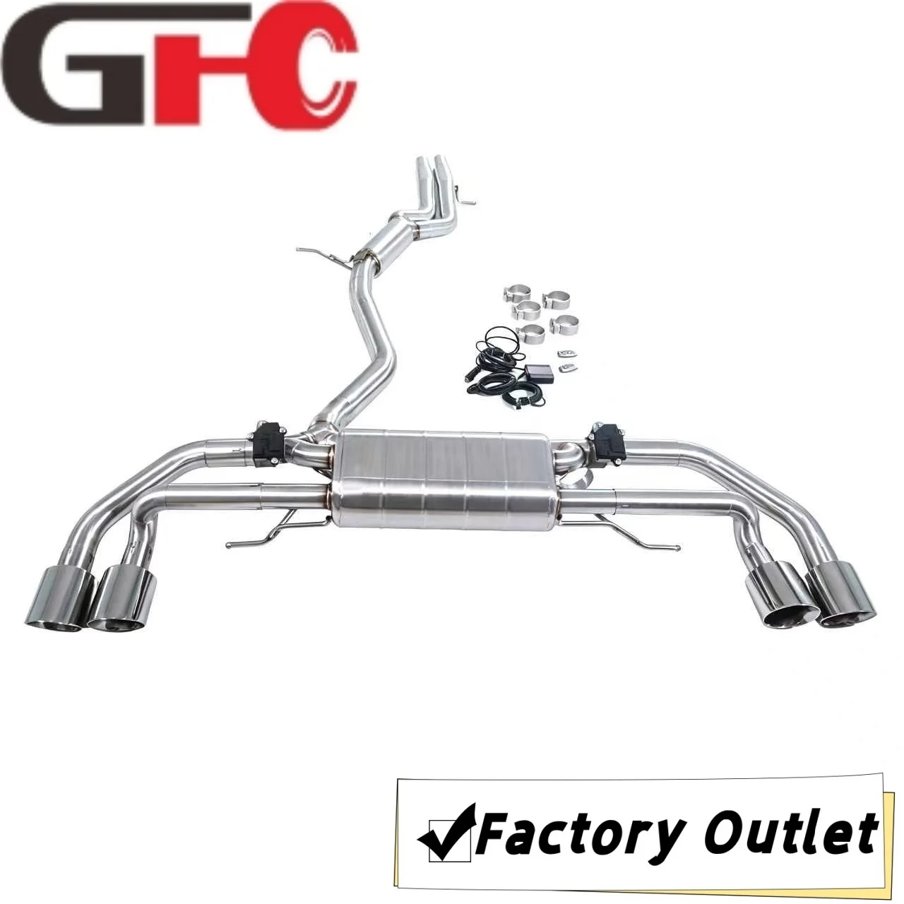 

Exhaust Pipe for 2013-2019 Audi Q7 3.0T Catback Valvetronic High Performance Exhaust System with Muffler