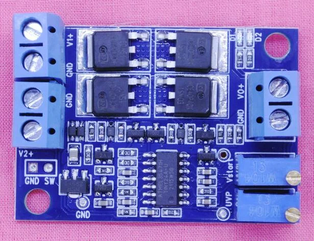 Dual DC power switching module Ideal diode DC 6-34V input 15A multi power redundant power supply