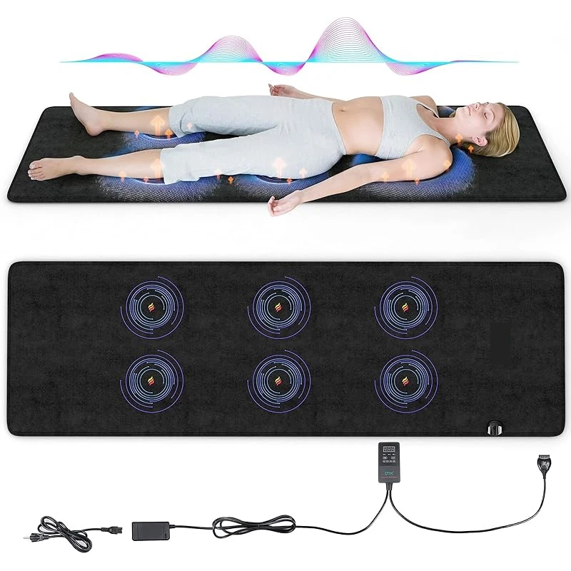 

PEMF Mat Mimic Earth Magnetic Field for Sleep Energy Pain Relief Inflammation Balance Wellness 0.5-72Hz 10 Modes Intensity Large