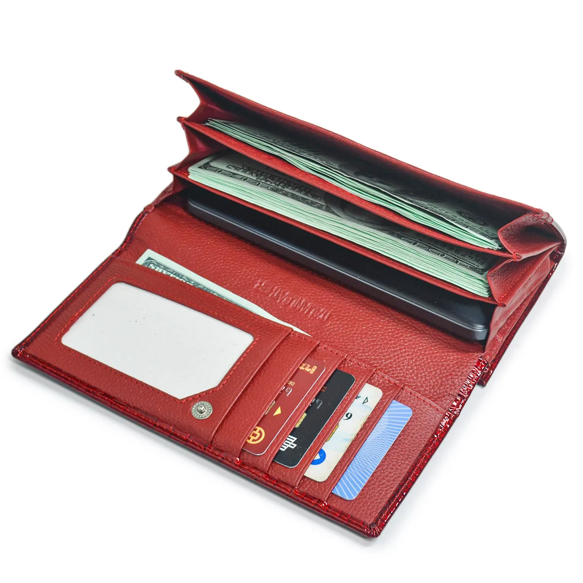 HH Genuine Leather Women's Wallet Alligator Long Hasp Zipper Wallet Ladies Clutch Money Bag New Female Luxury Coin Purses