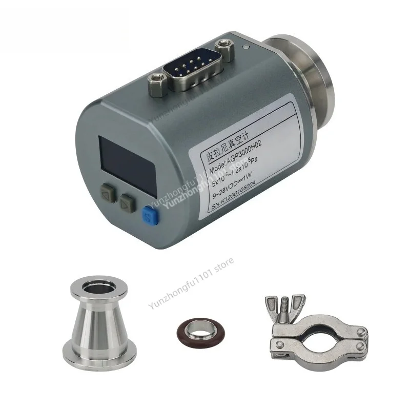 Digital Pirani Vacuum Gauge KF16‑KF25 Kit High Precision Vacuum Transmitter Replacement for INFICON PSG500 Vacuum System