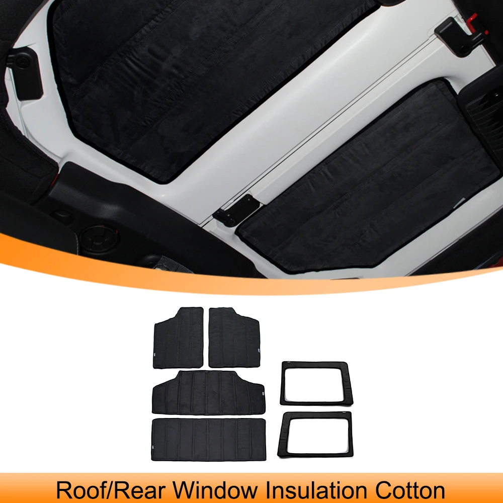 

Car Roof/Rear Window Insulation Cotton Pad Cover for Jeep Wrangler JK 4-Door 2012 2013 2014 2015 2016 2017 Interior Accessories