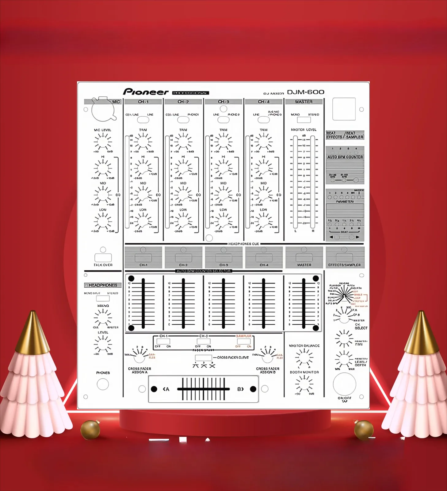 

Защитная наклейка на панель микшера DJ для крышки лицевой панели Pioneer DJM-600
