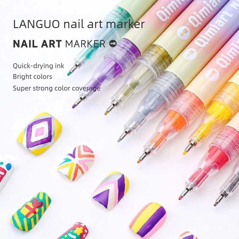

LANGUO 48/12 Colors Nail Acrylic Gel Pens 0.5mm Art Marker Pen for Drawing Painting Art School Office Supplies Stationery