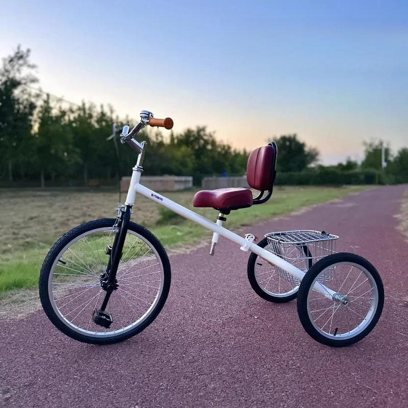 

Складной велосипед-трайк для улицы из углеродистой стали с регулируемой грузоподъемностью, прочный, устойчивый, безопасный, для велоспорта