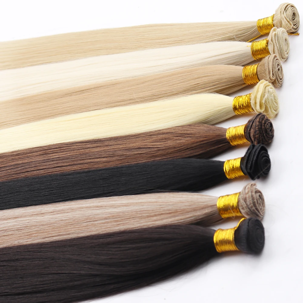 Bone Straight Hair Bundles Salon Natural Hair Extensions Fake Fibers Super Long Synthetic Yaki Straight Hair Weaving Full to End