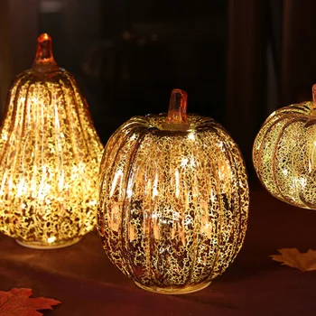 Glass Pumpkin LED Night Light 1