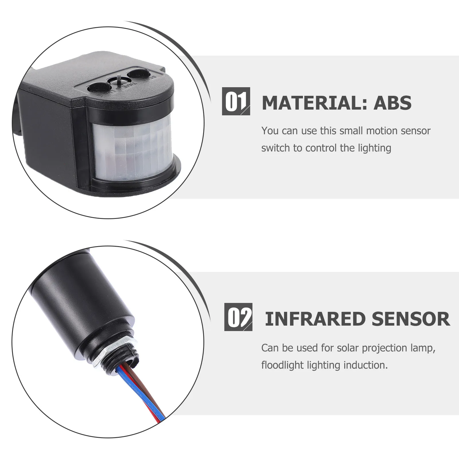 

Наружный настенный ИК-датчик движения PIR для светодиодных прожекторов, автоматический инфракрасный индукционный умный датчик для систем безопасности и освещения