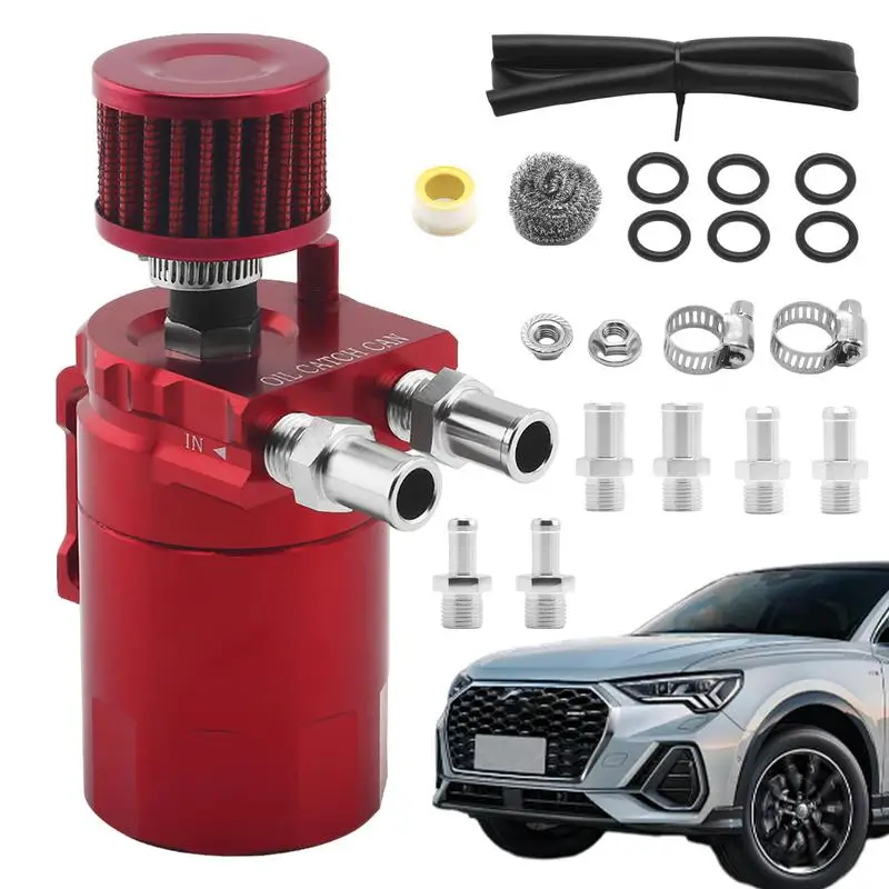 Oil Catch Can 300ml Oil Separator Reservoir With Breather Filter Aluminum Engine Air Oil Separator Car Accessories For Vehicles