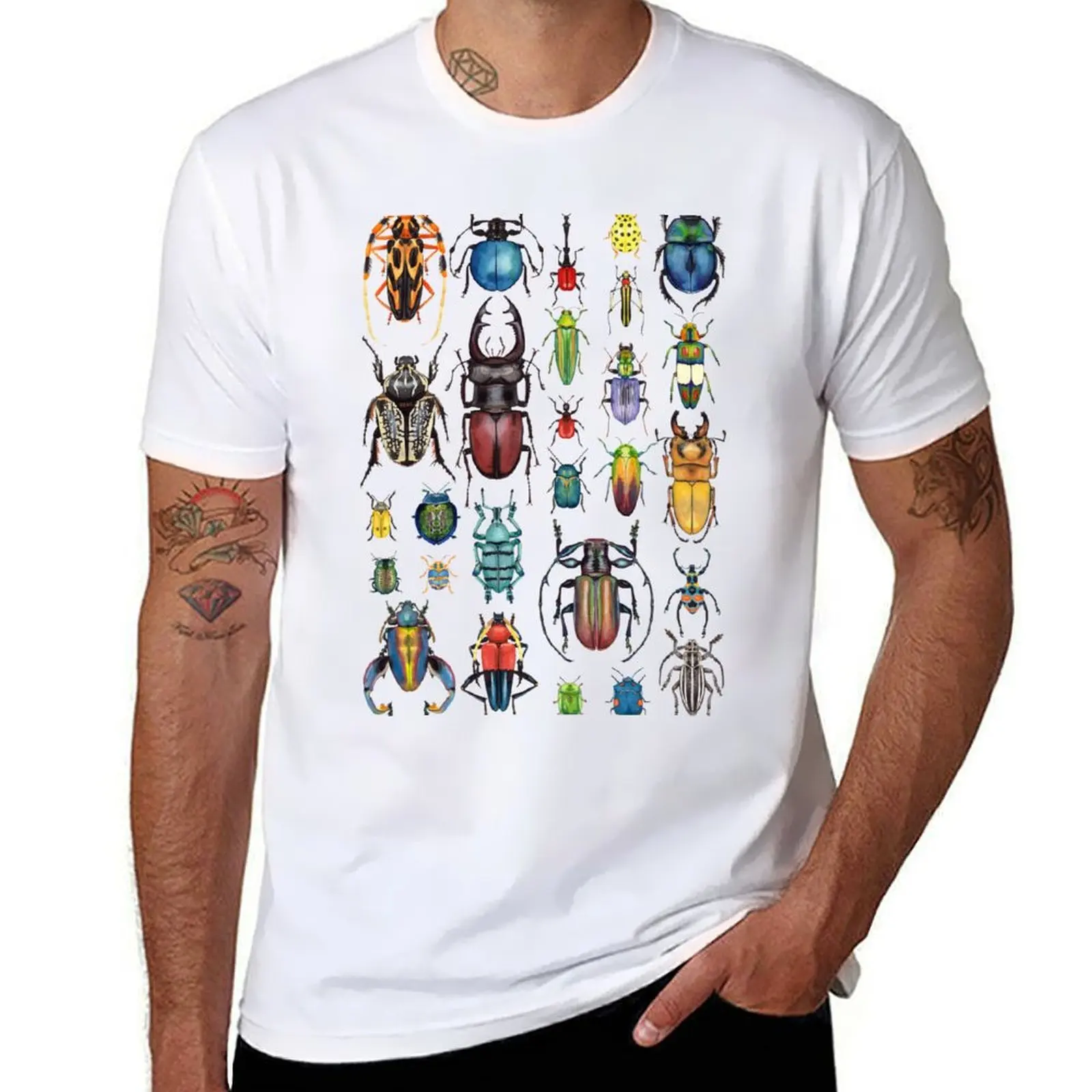 Beetle Collection T-Shirt man t shirt anime kawaii clothes cute tops cotton t shirt men