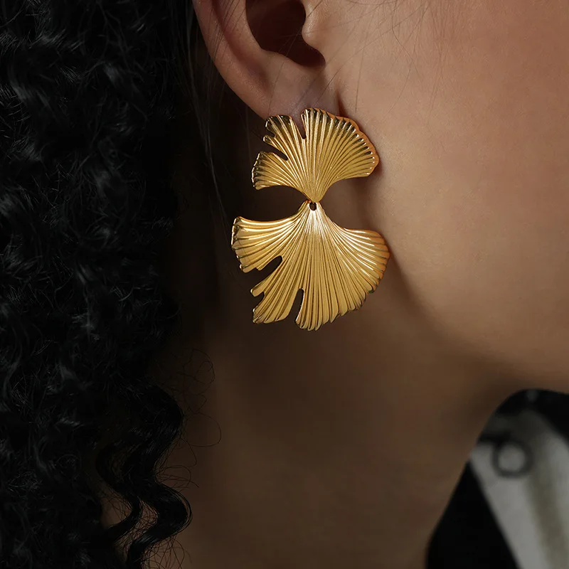 

Original Funny Earrings Women Stainless Steel Statement Earrings Punk 316L Gold Plated Vintage Jewelry Accessories Wholesale