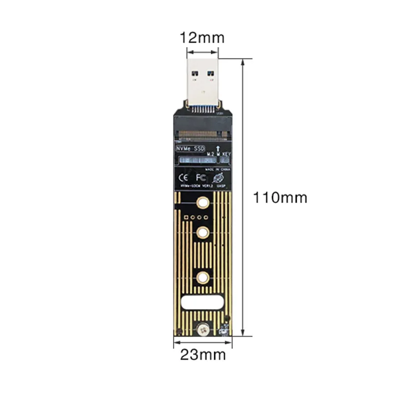 USB3.0 Card Reader สําหรับ M.2 NVME SSD Solid State Hard Disk อ่านบอร์ดเปลือย M2 NGFF NVMe ไปยังอะแดปเตอร์ USB