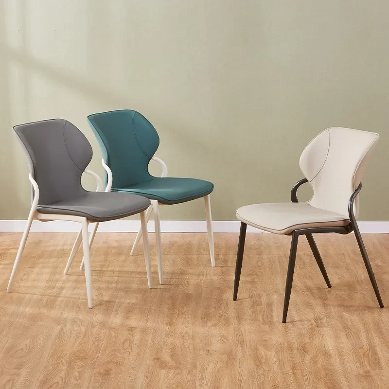 Light Luxury High Backrest Dining Chair Modern Simple Premium Soft Bag Home Coffee Shop Furniture