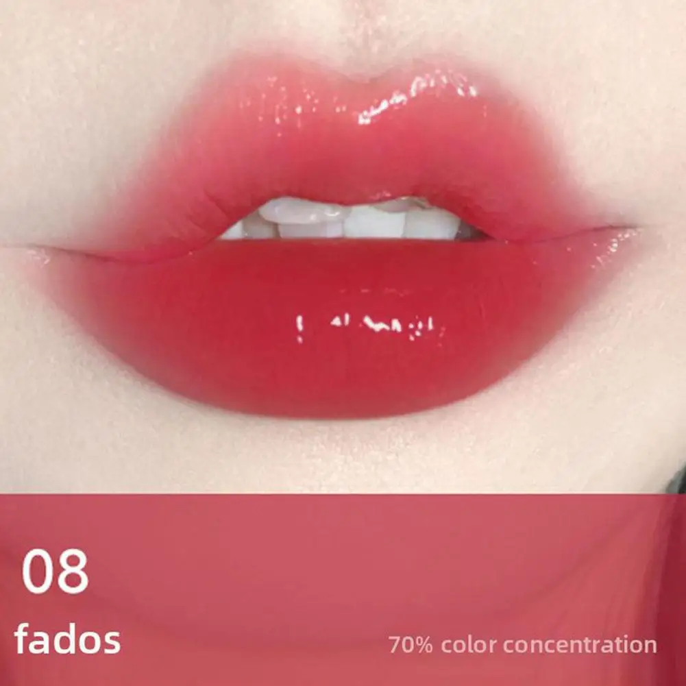 Doppi tubi per lucidalabbra Specchio per luce d'acqua a lunga durata Labbro Marrone Tinta per labbra sexy Smalto rosso Trucco liquido Cosmetici Lipst D5p9