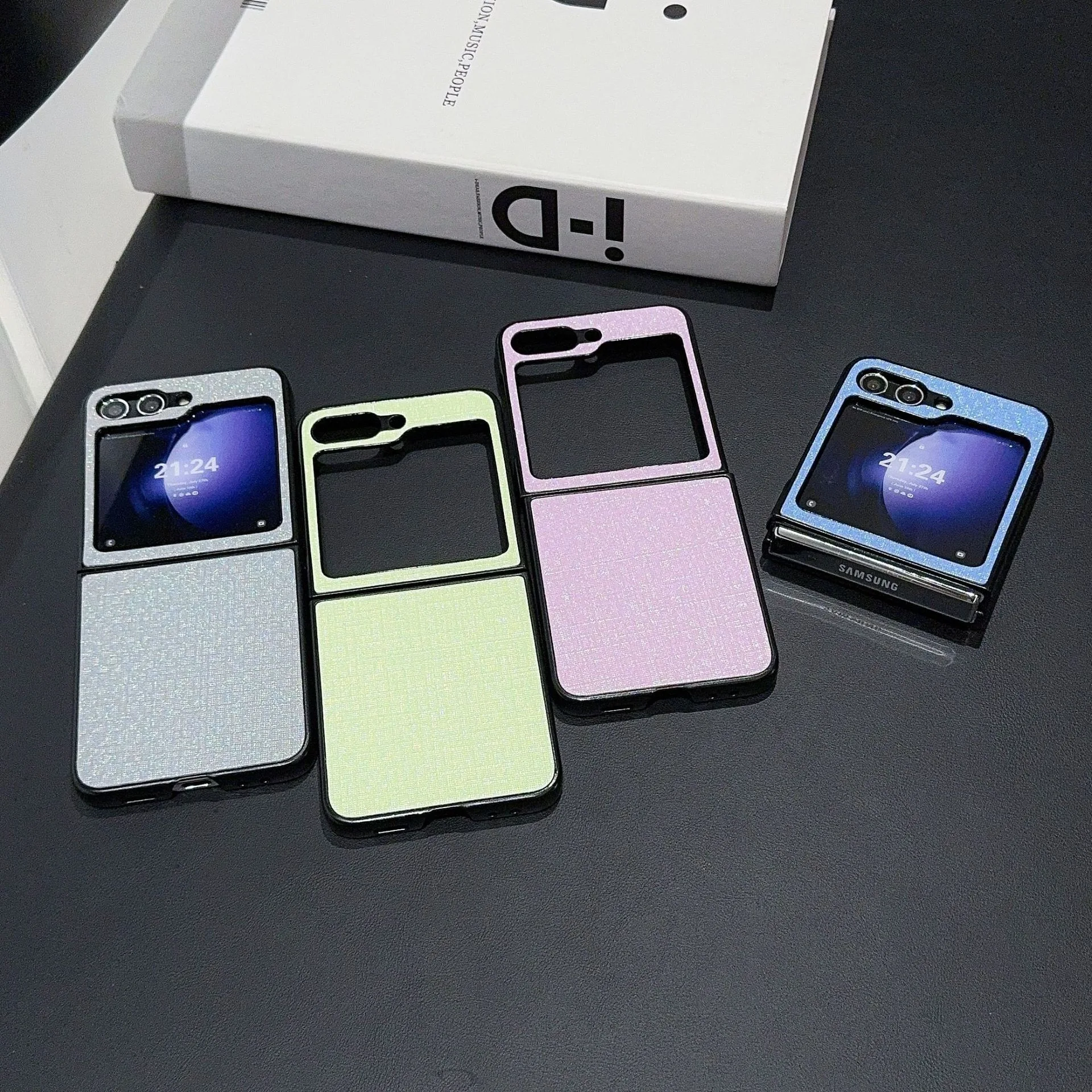 

Pure Colour Phone Case for Samsung Galaxy Z Flip 7 6 5 4 Protective Back Cover for ZFlip5 ZFlip6 ZFlip7 Case Shell