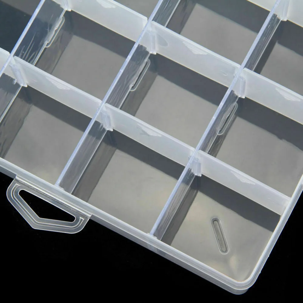 1Pc 28 Compartment Slot Transparent Storage Box Hardware Parts Organizer Ornaments Storage Box Tool Organizer Desktop Organizer