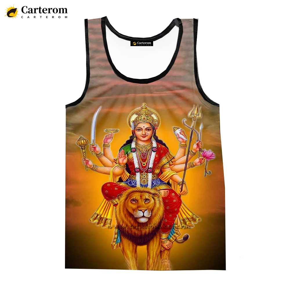 Fashion Summer Men Hindu Lord God Vishnu Tank Tops Harajuku Sleeveless T Shirts 3D Digital Printing Oversized Tees 6XL