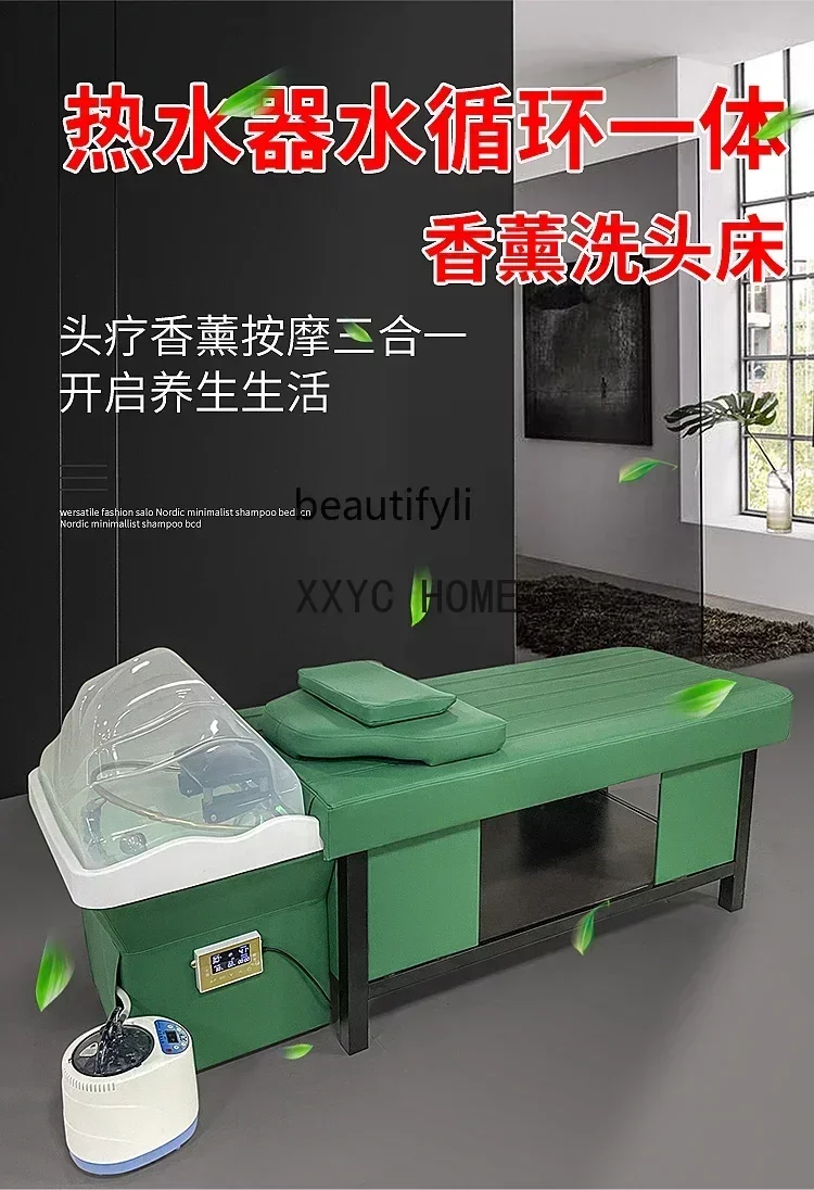 Temperatura costante circolazione fumigazione waterheater flushing bed hair beauty massage ear-picking shampoo bed