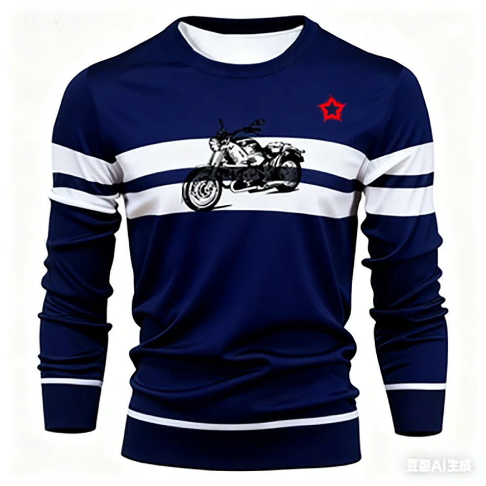 قميص رجالي أنيق بأكمام طويلة برسومات ثلاثية الأبعاد - قميص رياضي كاجوال سريع الجفاف لركوب الدراجات على الطرق الوعرة للرجال بأكمام طويلة MTB #3