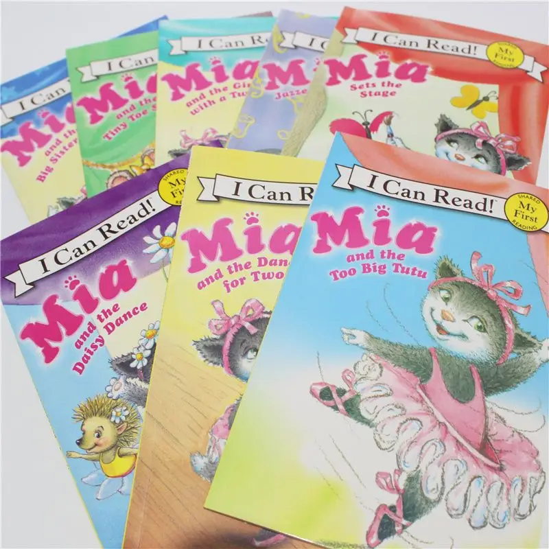 DIFUYA-Mia the Kitten Picture Books, Eu Posso Ler Inglês, 8 Volumes