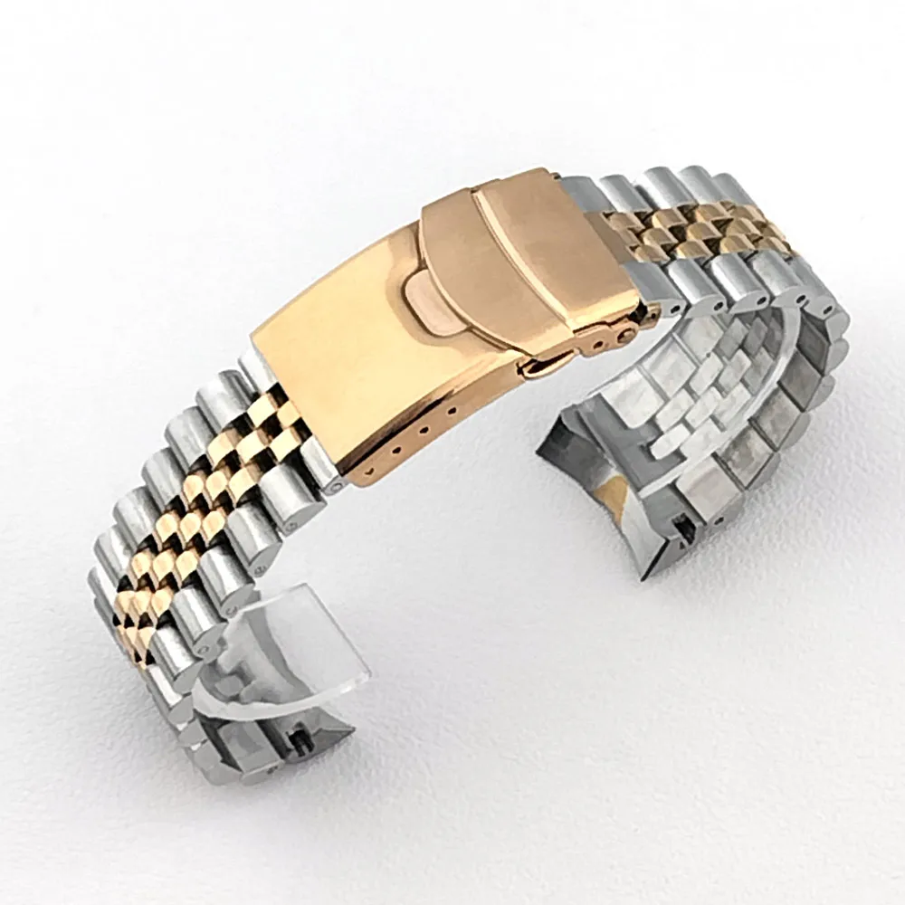 22mm voor massief roestvrijstalen band heren sportband Srpd Skx007/Skx009 SRPD63K1 Jubilee gebogen uiteinde armband
