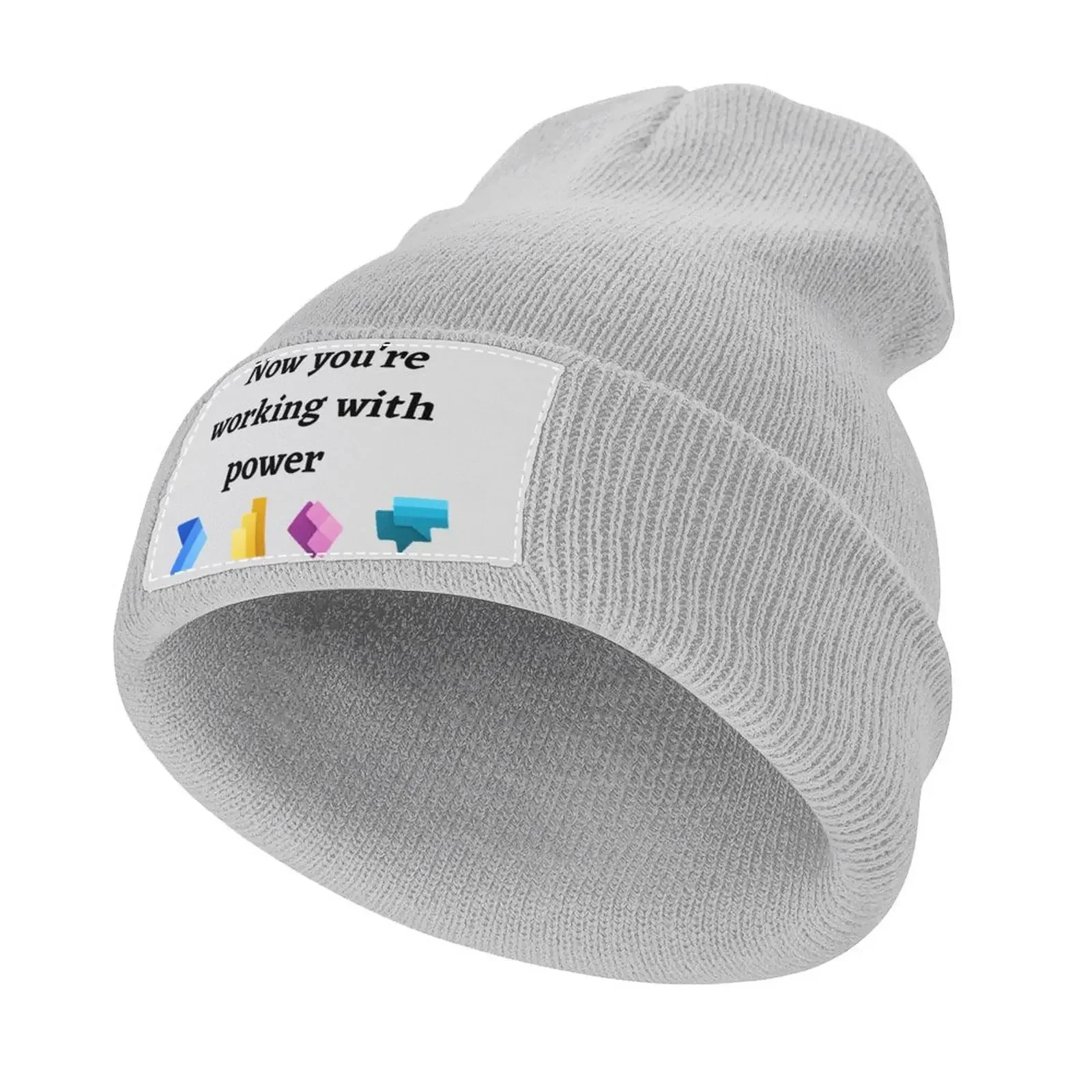 Power Platform: Now you're working with power Knitted Hat funny hat Hat Man For The Sun Girl'S Hats Men's