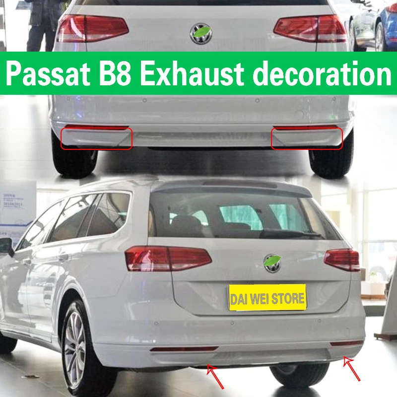 

Автомобильный Стайлинг для vw Passat B8, набор для модификации кузова 2016, 2017, 2018, 2019, 2020, хромированные аксессуары для стайлинга, украшение с четырьмя выходами