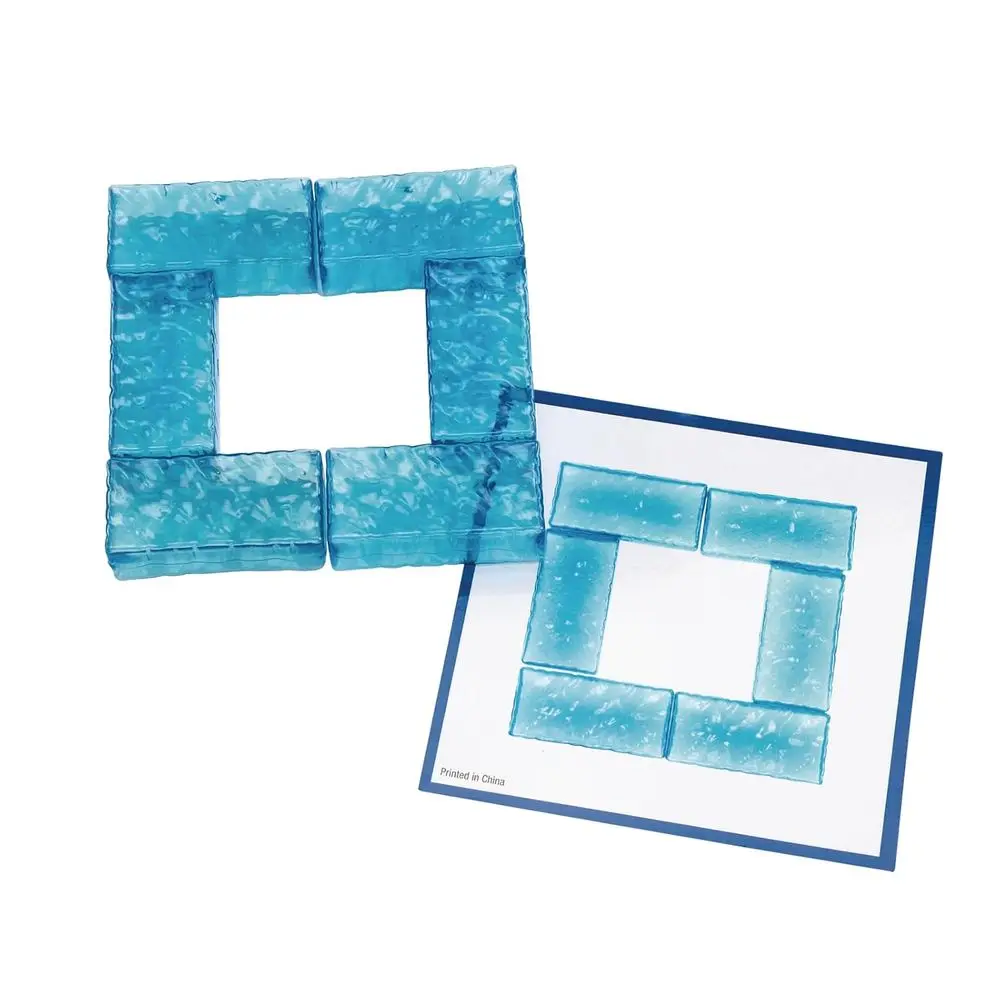 Set di mini blocchi di ghiaccio STEM per bambini - 36 pezzi con 5 carte di attività e accessori di ingegneria