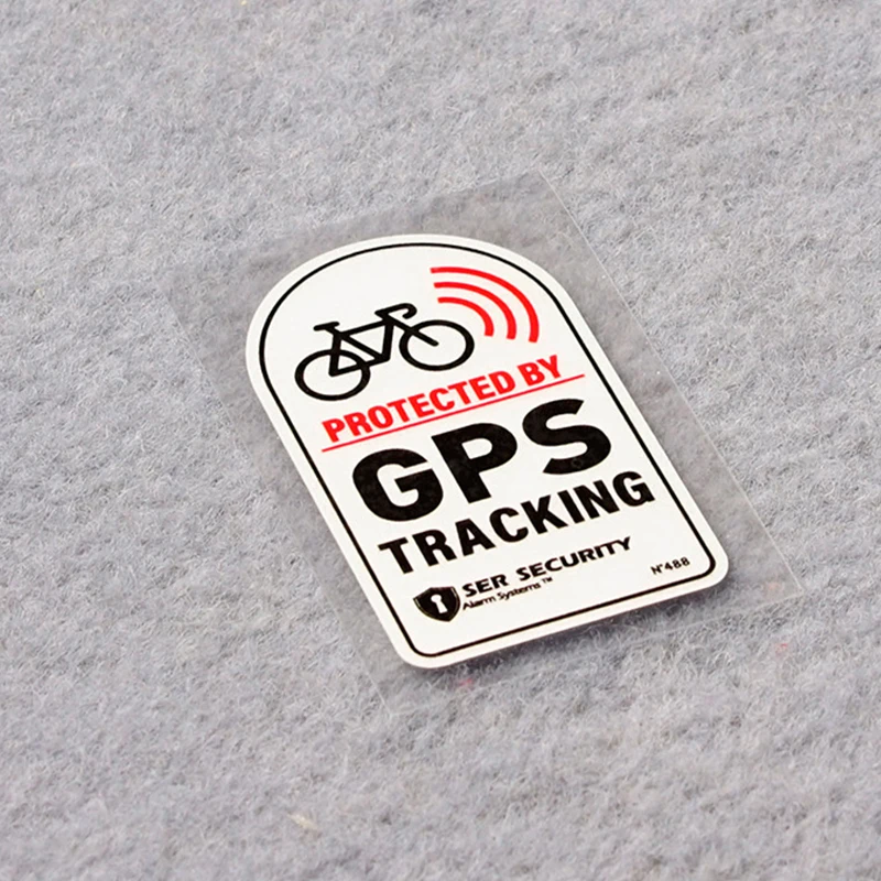 GPS TRACKING Alarm Sticker Reflective WARNING Motorcycle Bike Anti-Theft Sticker