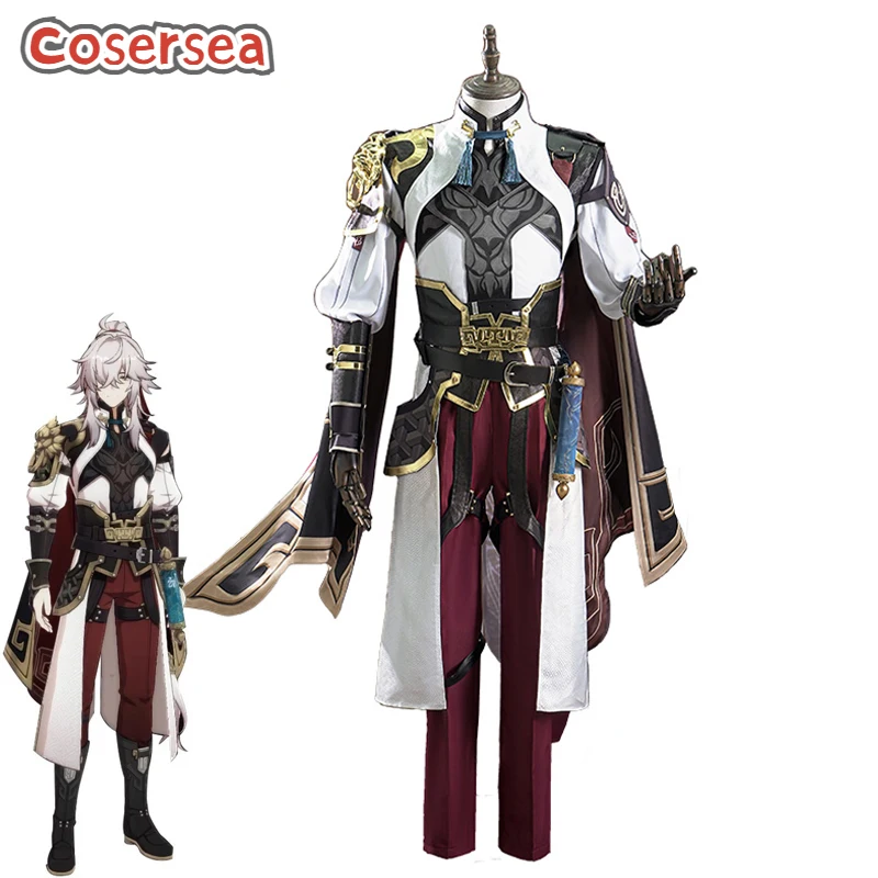 

Cosersea Jing Yuan Cosplay Costume Game Honkai Star Rail Jing Yuan Gorgeous Handsome Men Rider Uniform Carnival Outfit Fullset