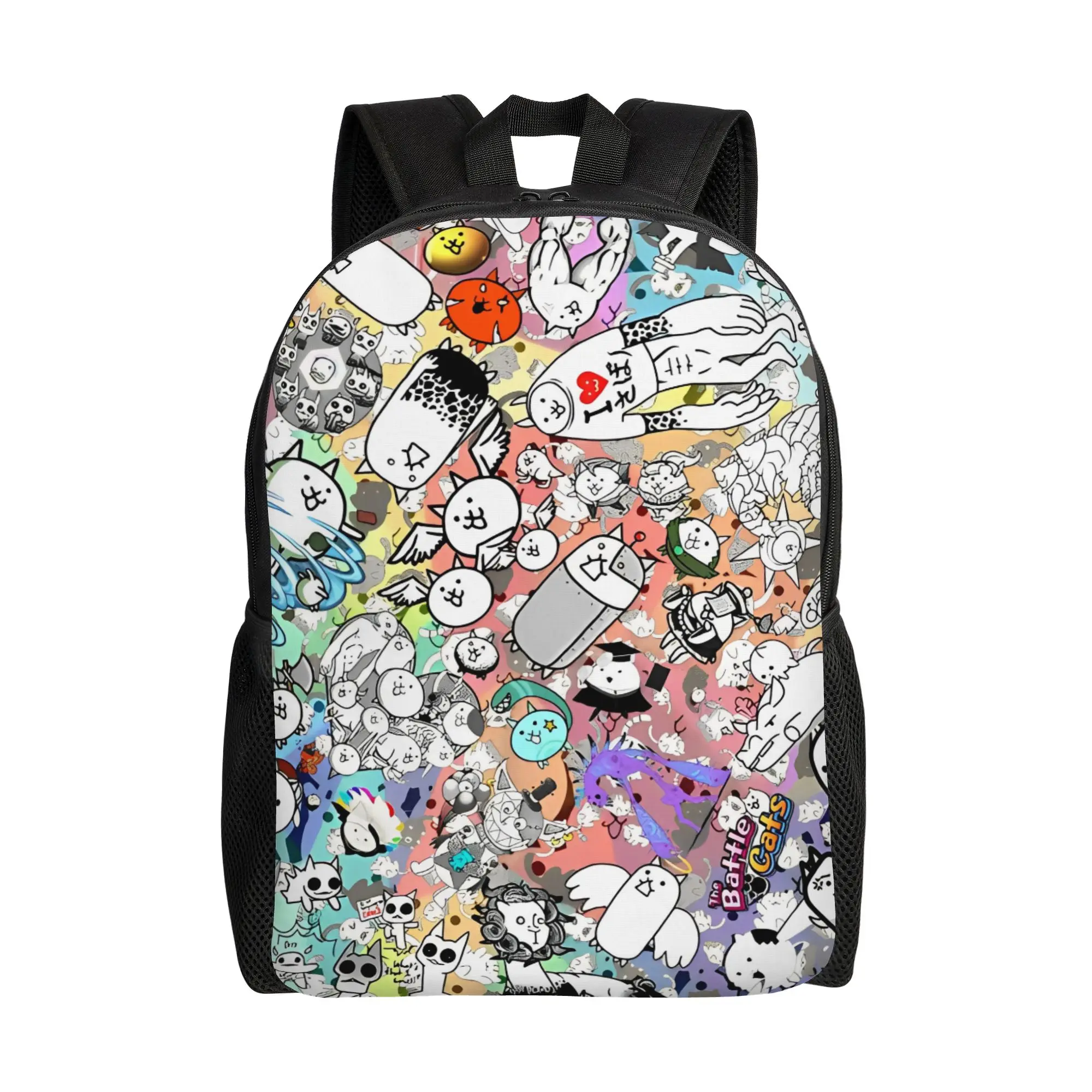 

Рюкзак B-Battles C-Cats Collage Cool: стильный подарок для студентов и деловых людей, мультяшный игровой рюкзак для мужчин и женщин, для ноутбуков и компьютеров, холщовые сумки