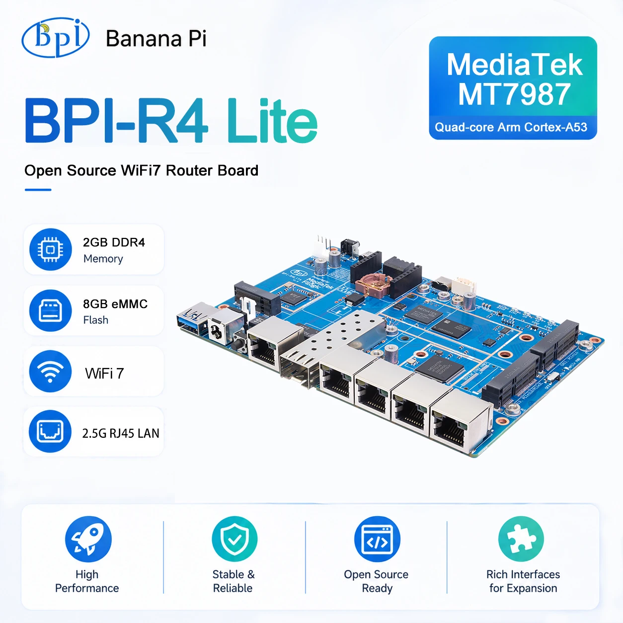 Bananapi Bpi R4 Wifi 7 - BPI-R4 Lite Home Route Board MediaTek