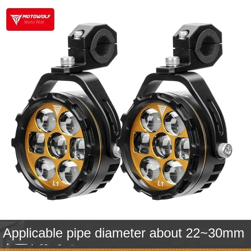 

Мотоцикл MOTOWOLF точечные светильники общего назначения, модифицированные, супер яркие, лампа IP67, пылезащитные и водонепроницаемые точечные светильники