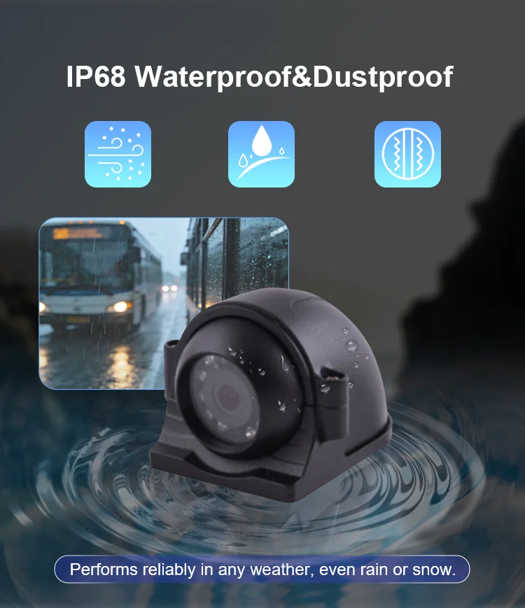 Vehicle school bus waterproof IP68 1080P 720P 960P Side Camera