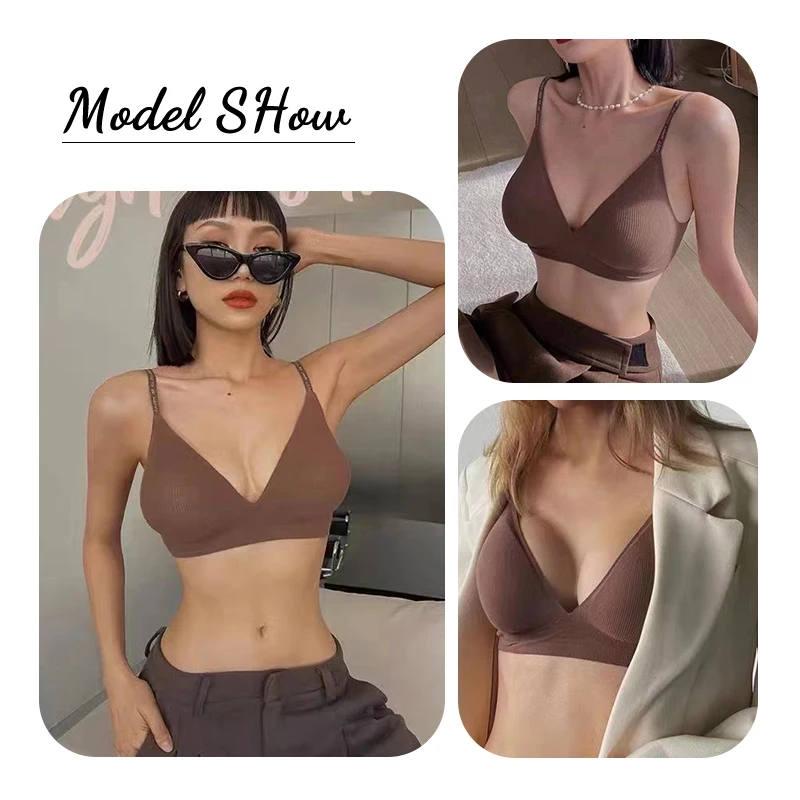 Sexy Women Seamless Adjustable Shoulder Strap Bra Lady Solid Simple Full Cup Underwear Female Soft Breathable Wireless Brassiere