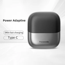 Panasonic Travel Shaver for Men, Portable Electric Razor with USB-C Charging, 3-Blade Cutting System and Beard Sensor Technology