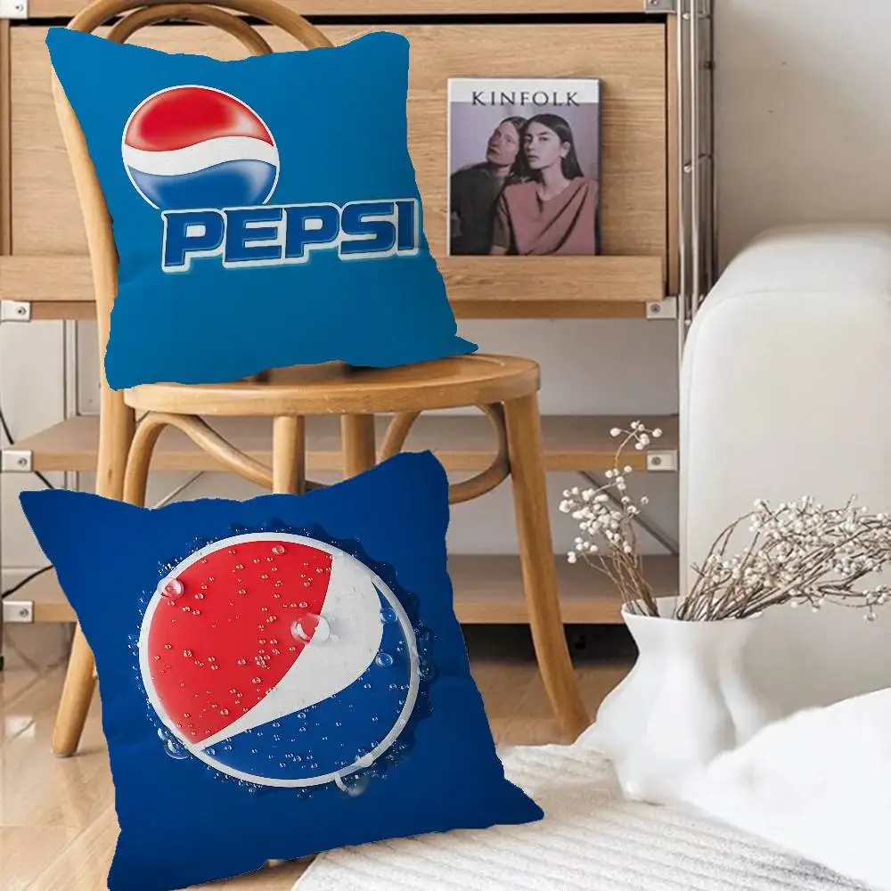 SodaS Brand Art - غطاء وسادة بيبسيس قابل للإزالة وقابل للغسل - كتان ناعم لجميع المواسم