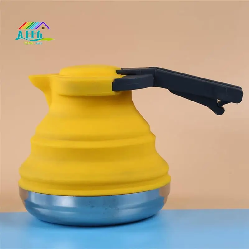 

AEF6-1 PCS Collapsible Camping Kettle For Hiking, Travel & Outdoors 42 Ounce Capacity (Yellow)