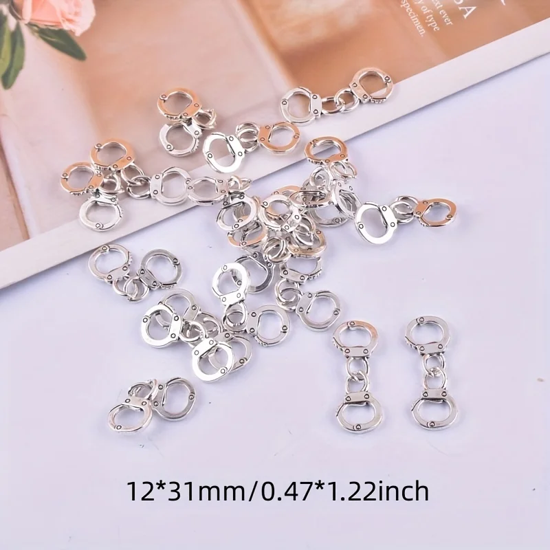 10pcs DIY Zinc Alloy Jewelry Accessories Pendant Handcuffs Pendant