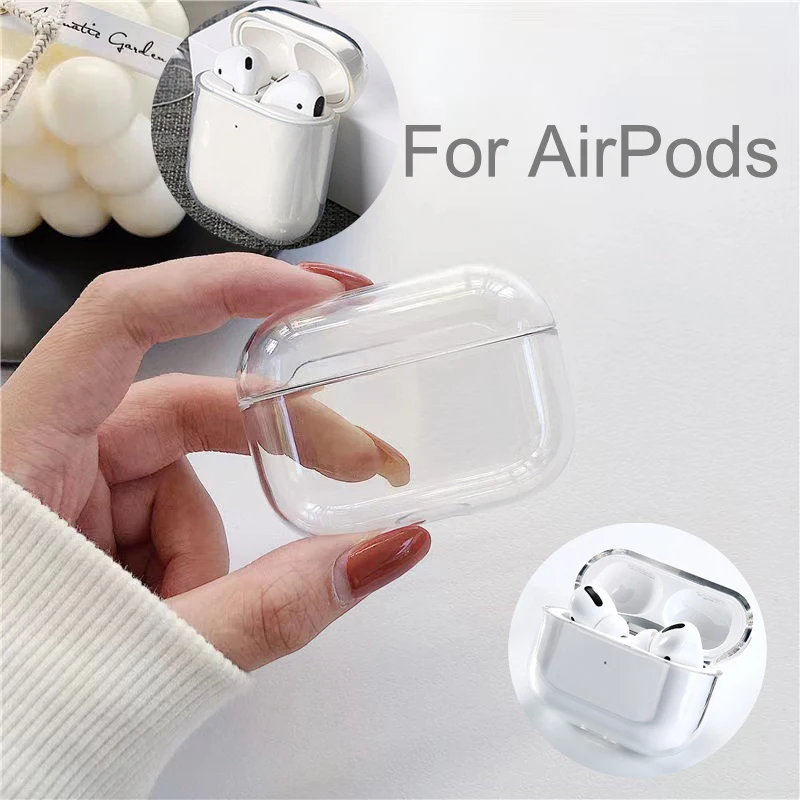 Tpu capa protetora transparente caixa para airpods pro/2/1 sem fio fone de ouvido casos (airpods não incluído)